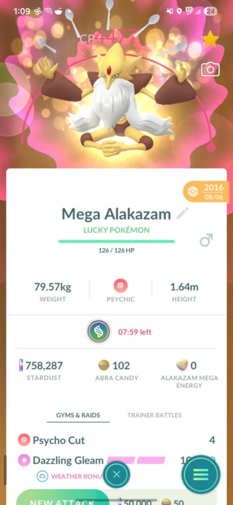 Favorite pokemon ever!!! Looks super rad with the lucky and psychic background going on