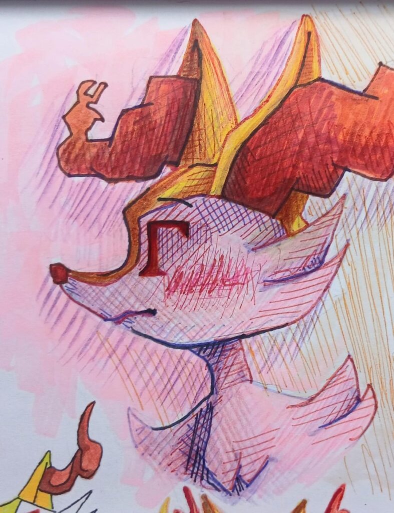 Braixen in my sketchbook