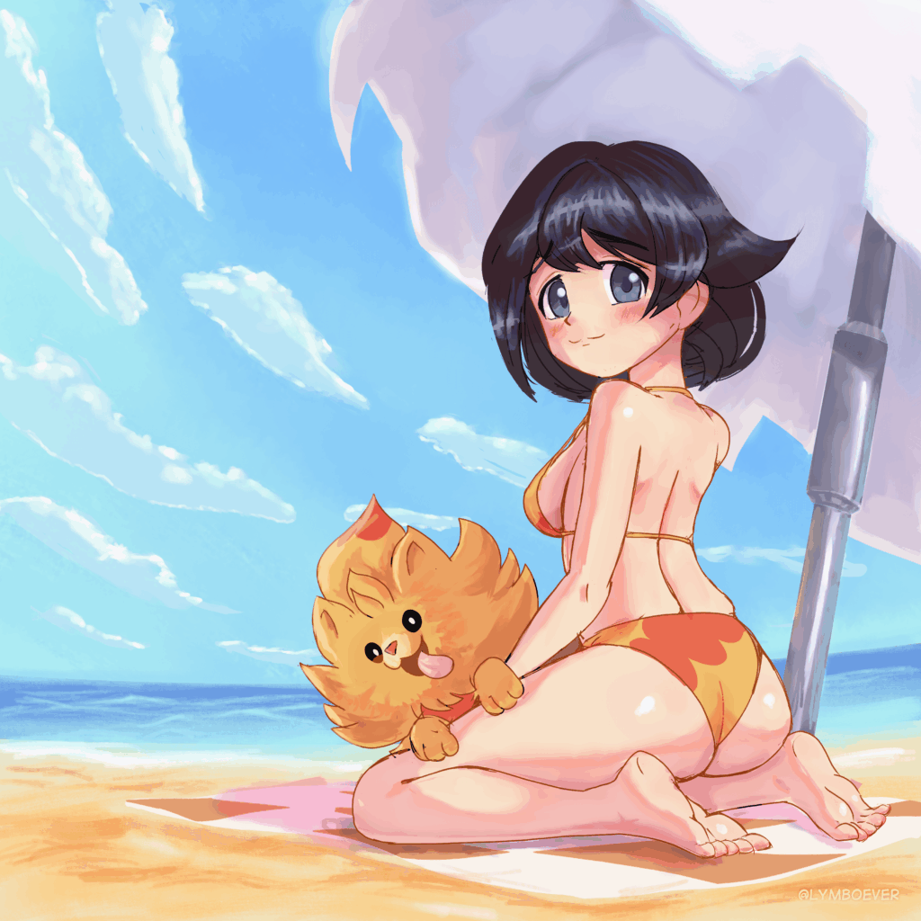 Hi! I did this drawing I think Pombon and the trainer look cute! Let me know what do you think?