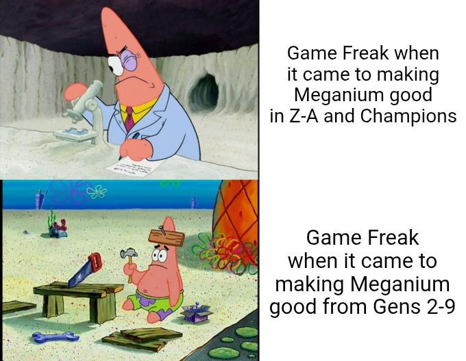 Meganium truly got the biggest glow up EVER.