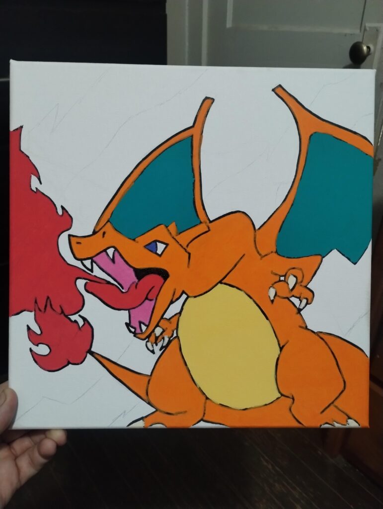 Charizard Painting in progress hope you all like it so far