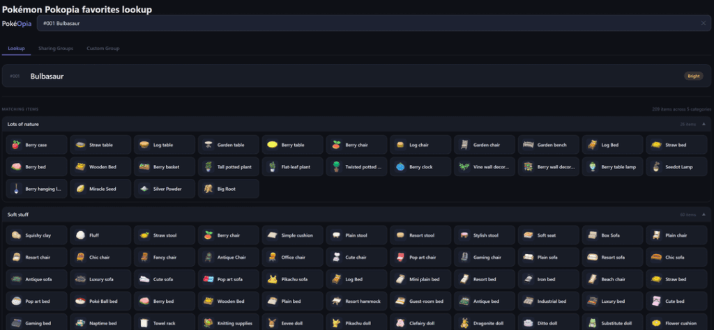 Pokopia Grouping Tool