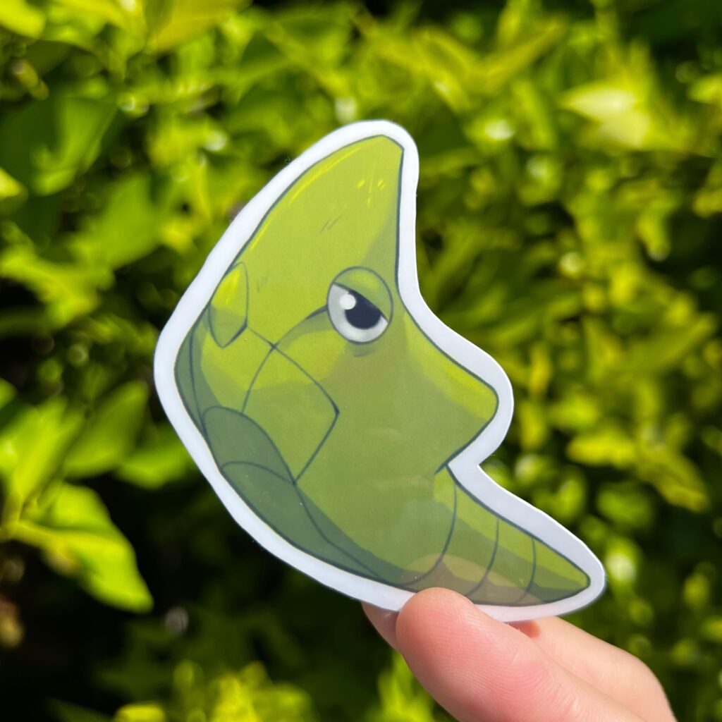 I drew and made some Metapod stickers!