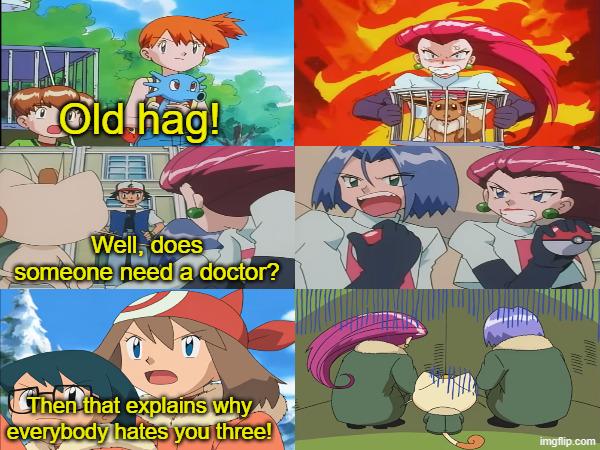 I miss when Ash and his friends roasted Team Rocket (OC)