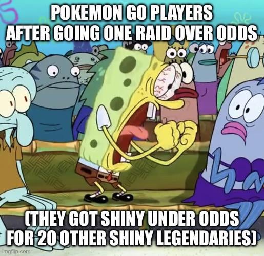 "yeah like i did get 5 shiny articuno in 12 raids but i'm 0/21 on zapdos"