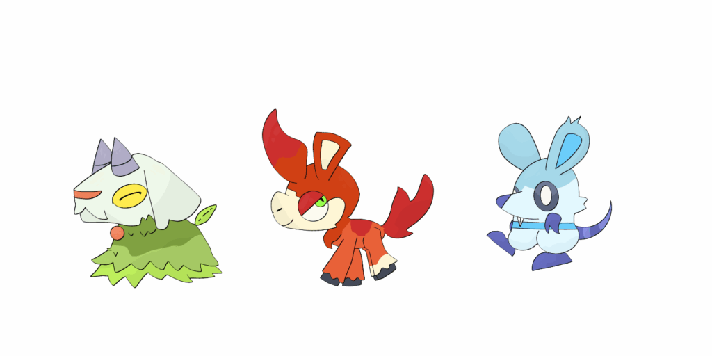 The starters of the epos region. Which one will you choose?