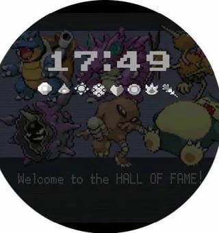 [OC] I built a Pokémon FireRed/LeafGreen battle watchface where your daily steps drive the story