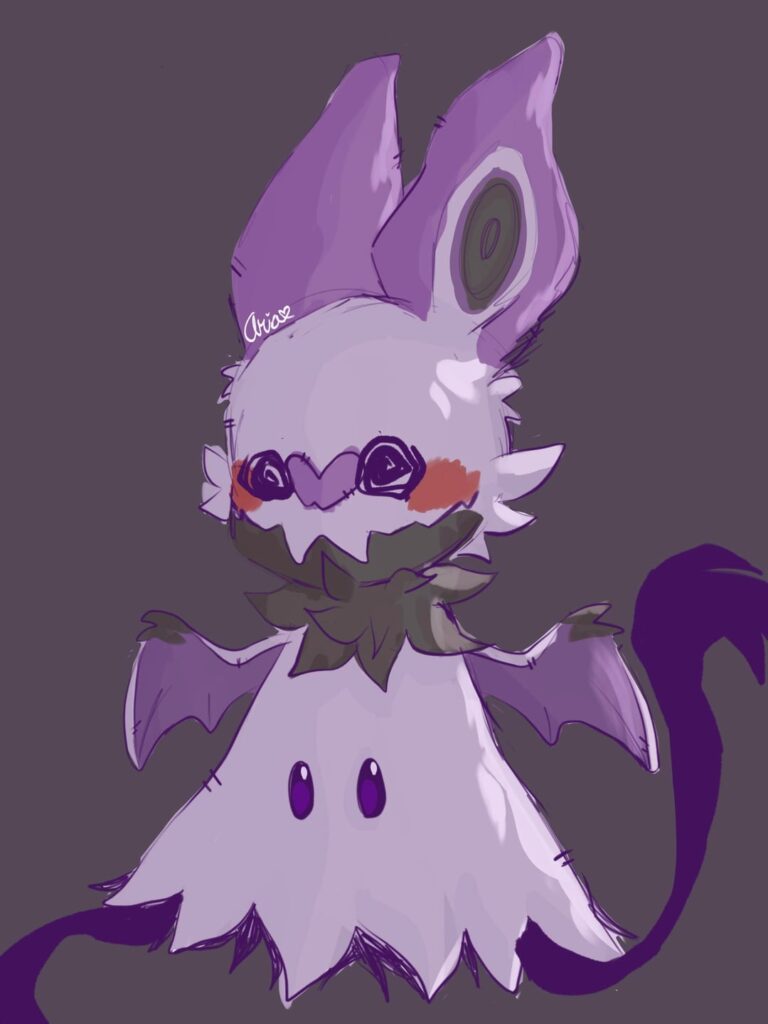 I was bored so I drew Mimikyu as Noibat!