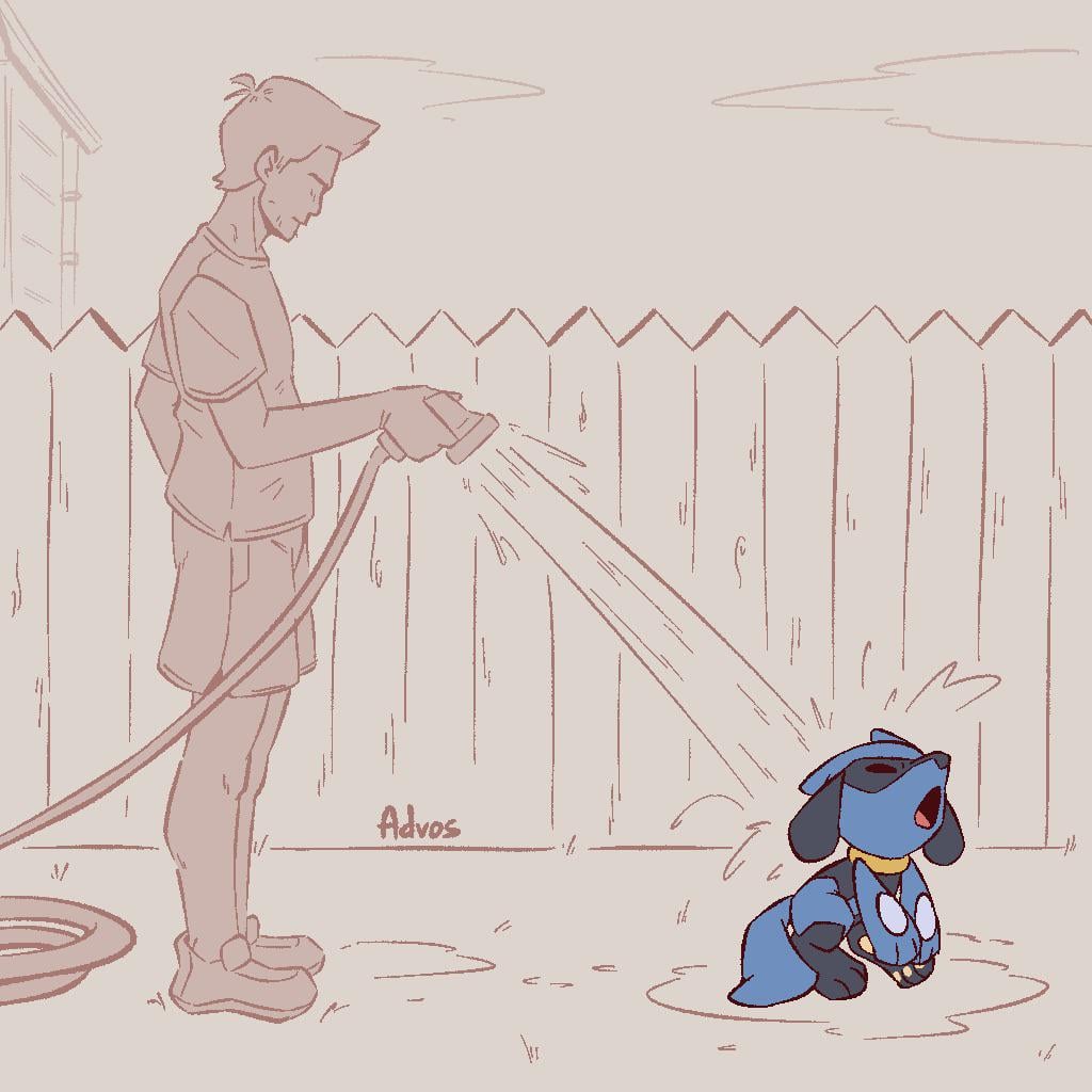 [OC] Riolu fought a Skuntank
