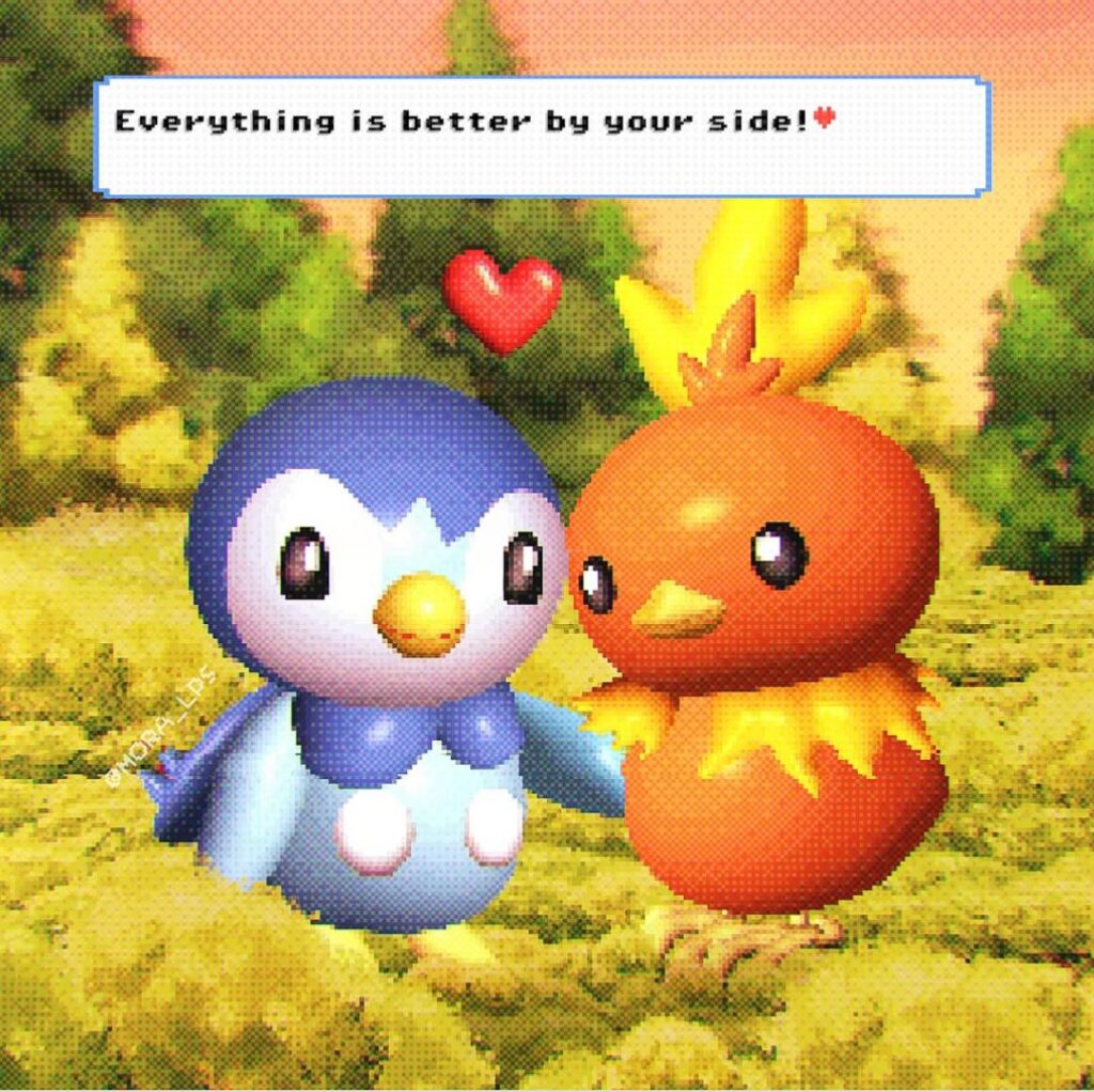 Torchic and Piplup fanart :D