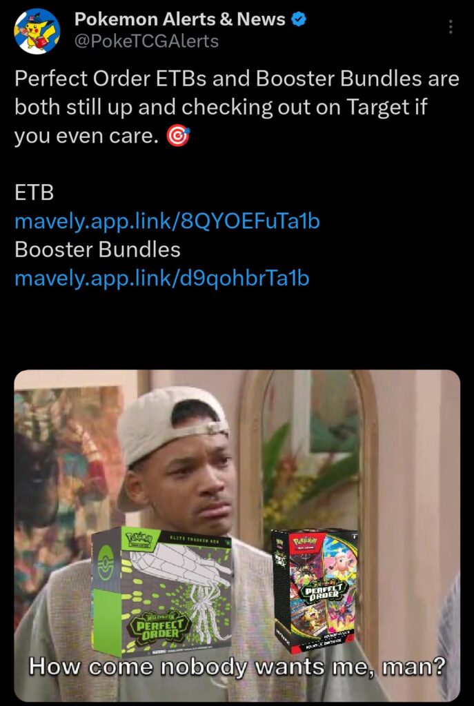 Perfect Order has been up on Target for over 2 hours. We are healing!