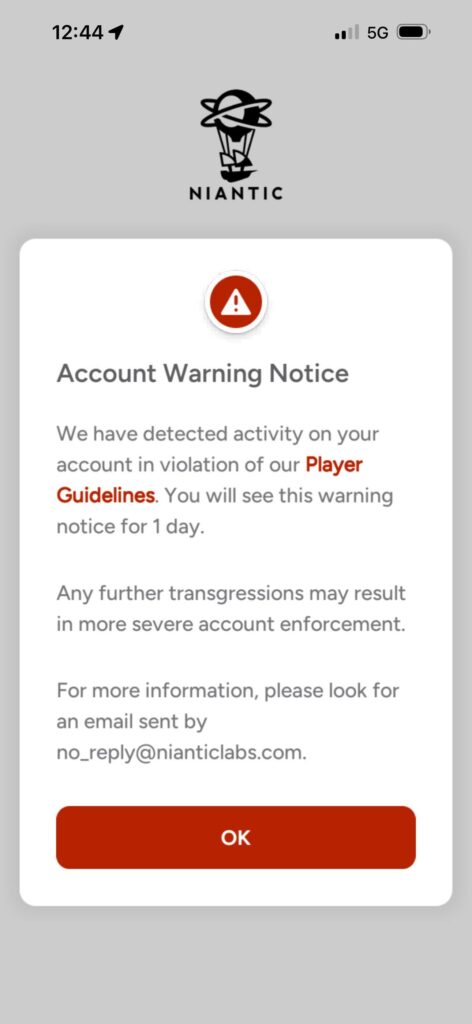 What kind of warning is this ? I don’t spoof