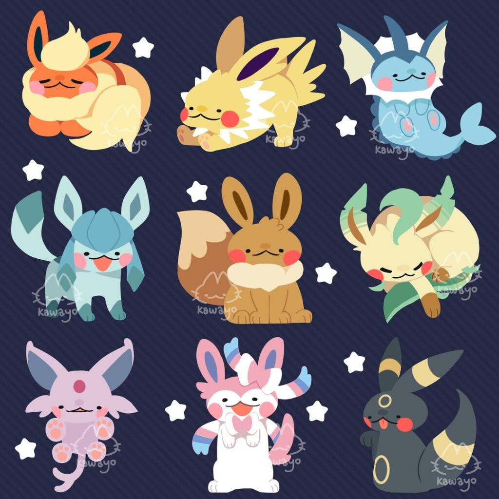 [OC] so i drew all the eeveelutions