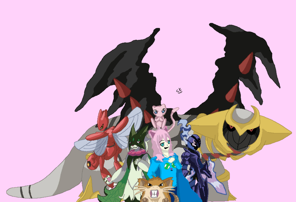 Drew up my pokemon dream team, I know its probably not the greatest competitive wise, but I like them.