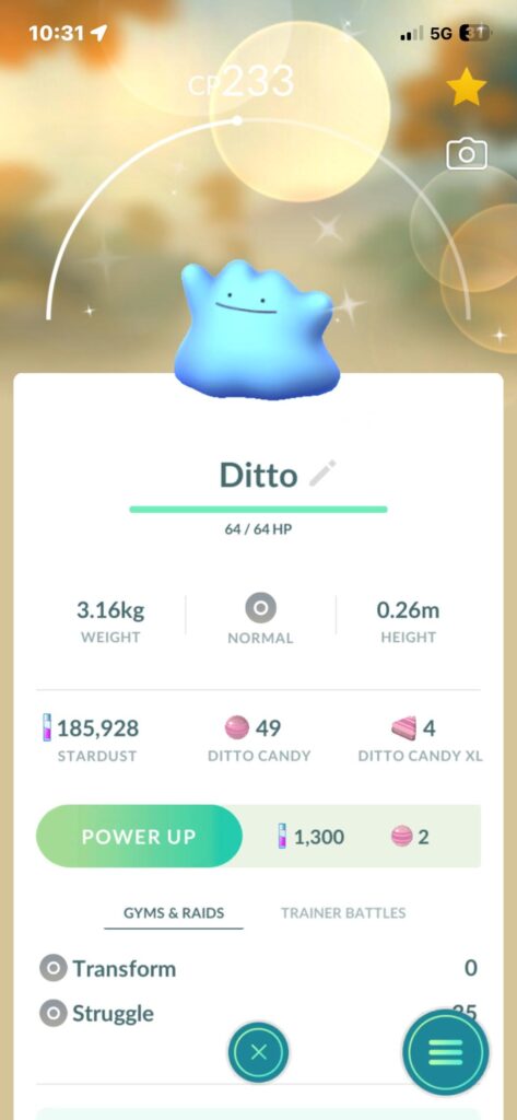 Dad casually caught me a ditto???😭😭