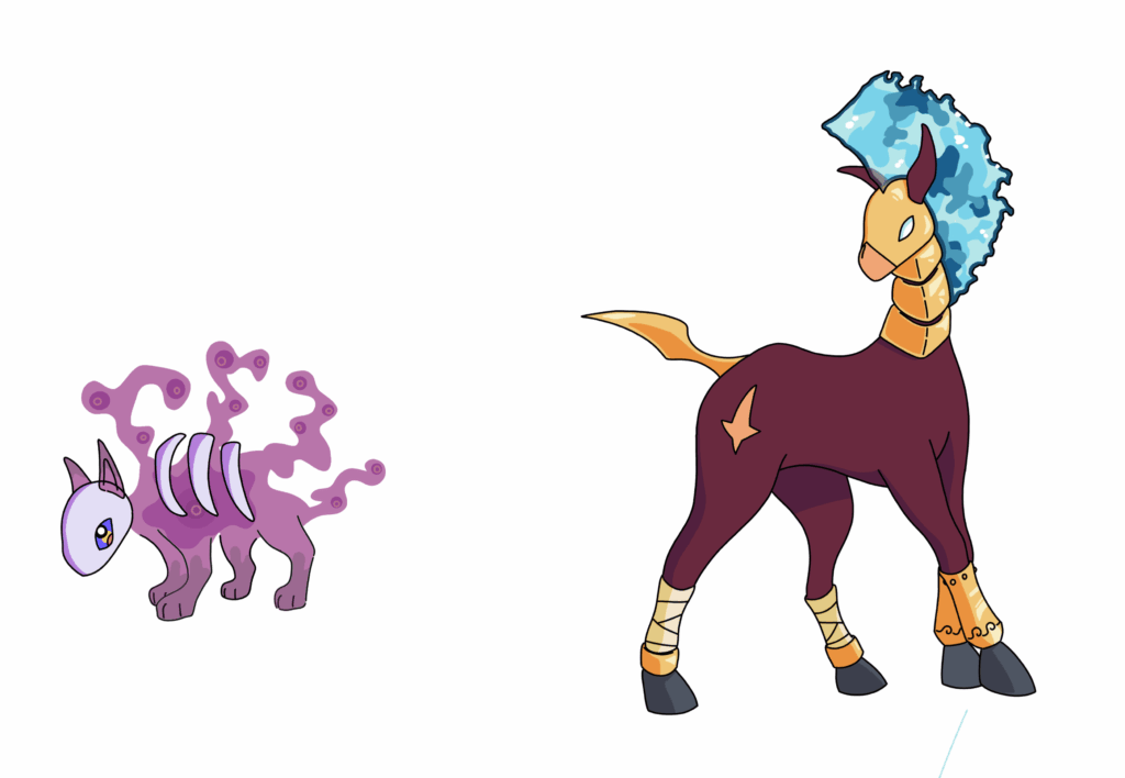 Here is two mystical pokemon I made