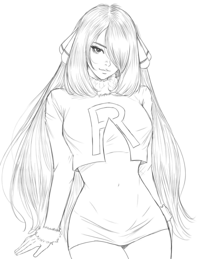 [OC] Team Rocket Cynthia, sketch by me