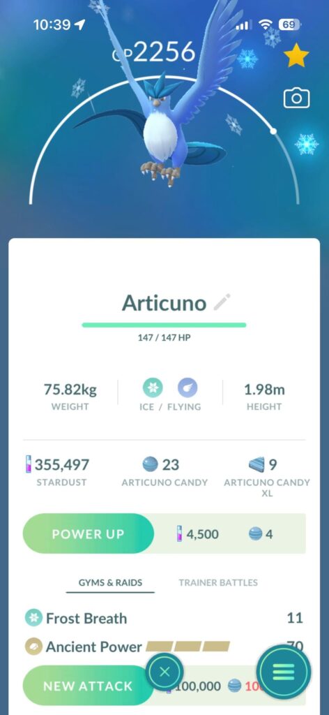 What were the chances of catching this Articuno,