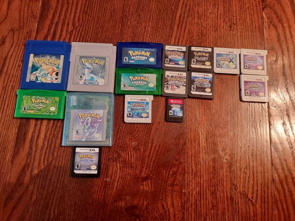 ~10 years after first playing pokemon I have completed my collection of every cool color & 3rd version game, Gens 1-7