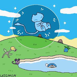 [OC] My recreation of USGMEN’s Bubble Mew Special Illustration Rare