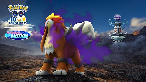 Battle in the shadow of the Volcano Pokémon on Entei Shadow Raid Day!
