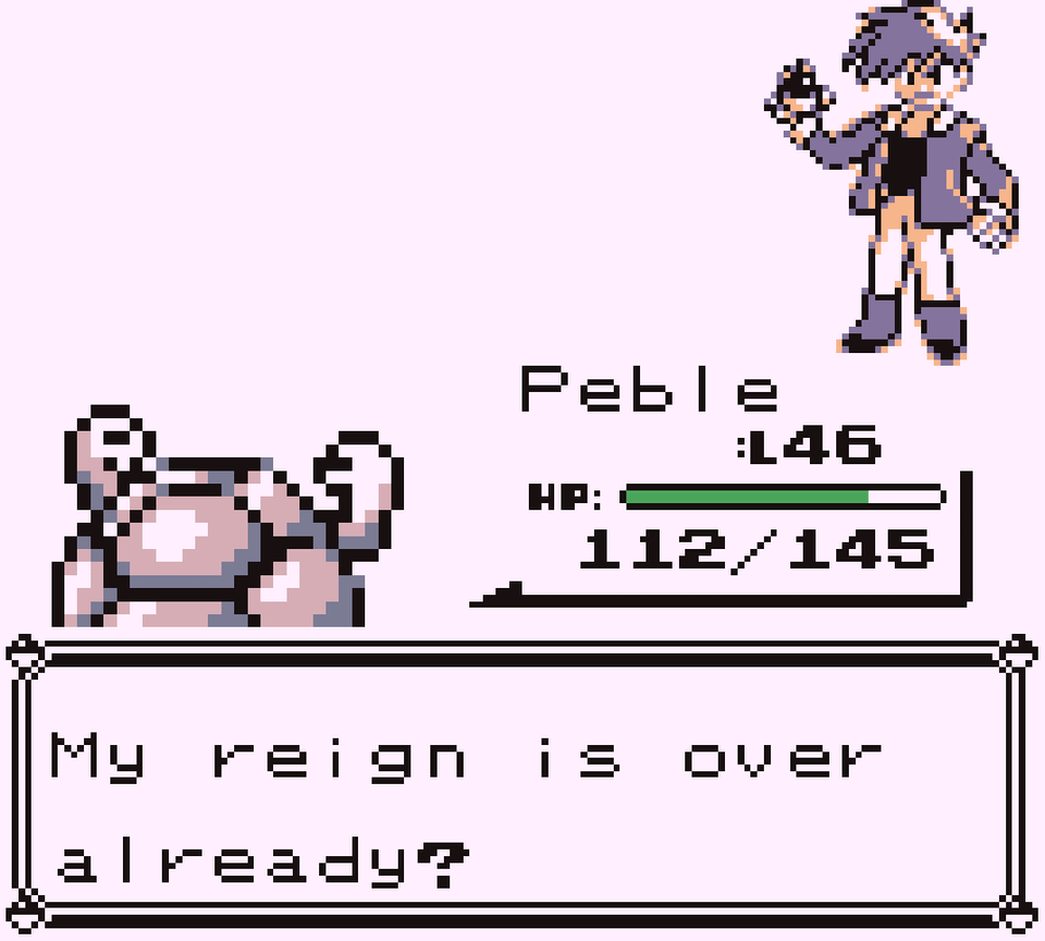 Just beat Pokémon Blue with a randomised, pre-selected team
