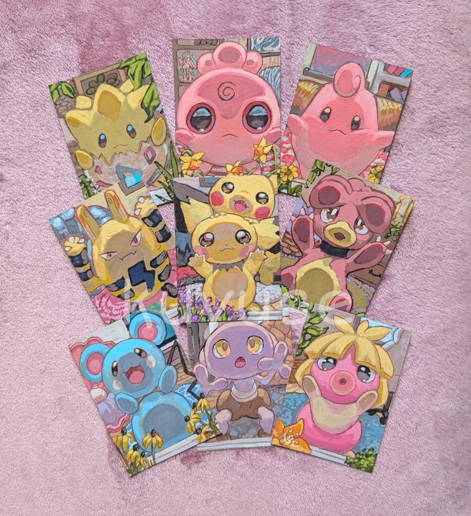 Been working on painting all of the baby pokemon ! 💗🥹