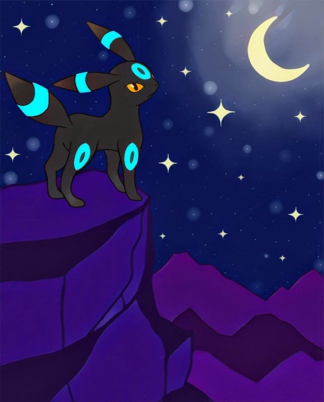 (OC) Umbreon and Espeon Card Designs