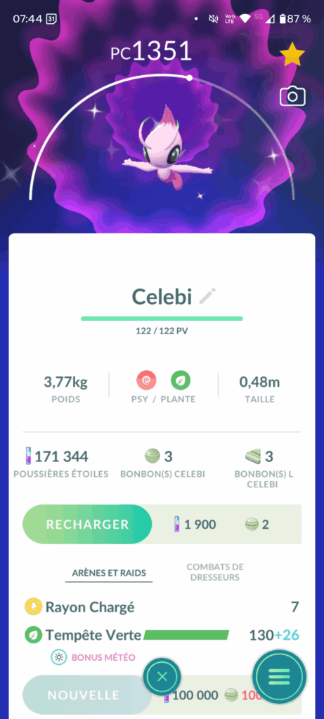 Got this celebi on a random day