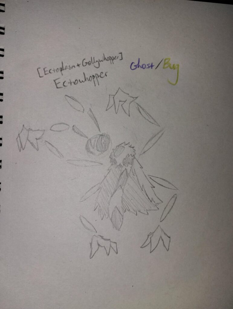 Criticise this fakemon concept design I made, be as harsh as you want dw