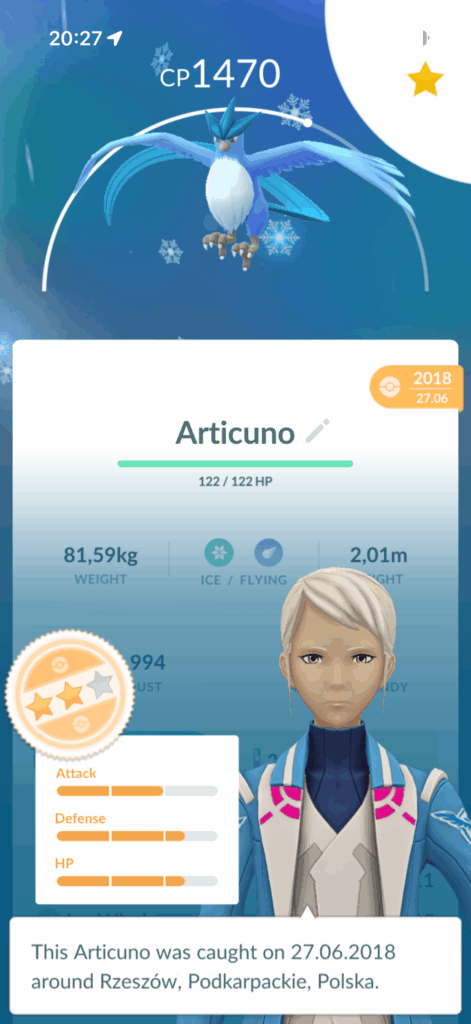 Is it worth anything? : Articuno from 2018 - Not shiny, but it was a standard form back then