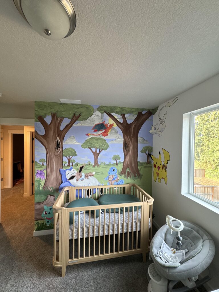 Two more months til a new trainer arrives! 💙 had to have a mural of friends to meet