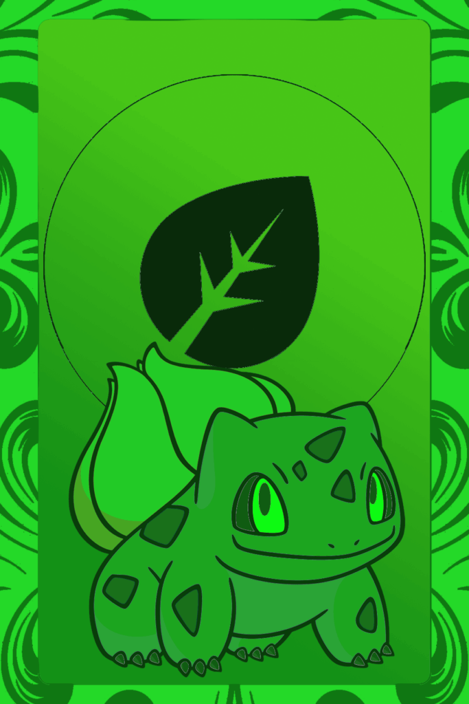 (OC) (PokéArcana Part 2) I made the Grass element as a Persona Arcana card