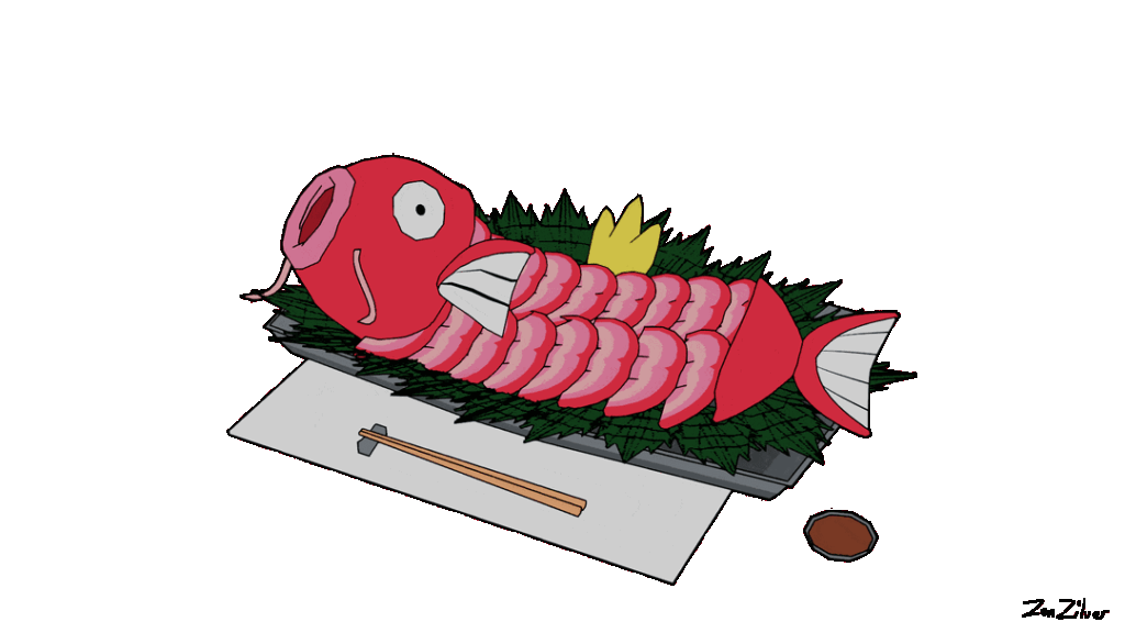 [OC] Lowpoly Magikarp Sushi