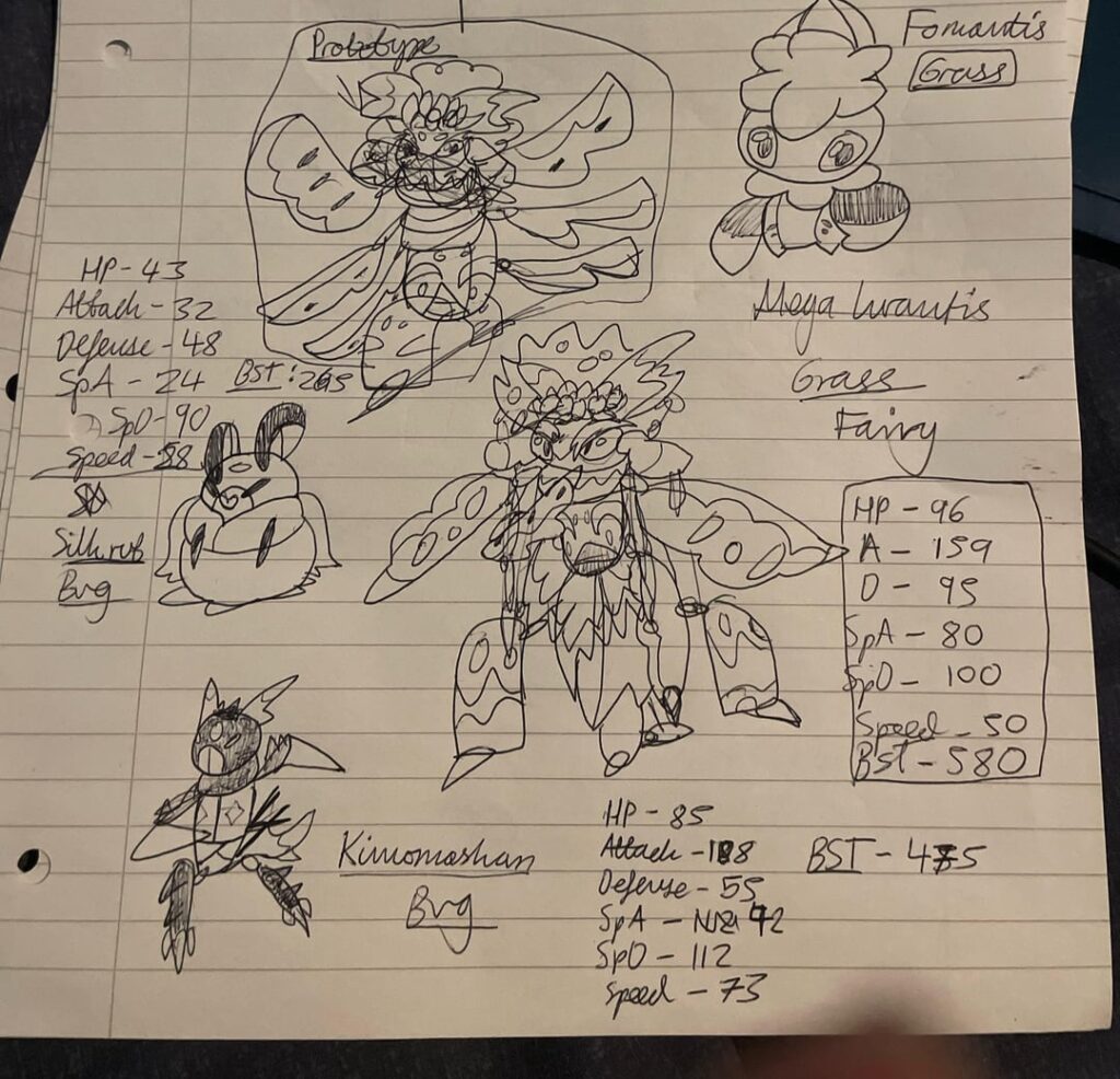 Original Fakemon: Mega Lurantis, new Base Stats and An added bonus of Silkrub & Kimomashan.