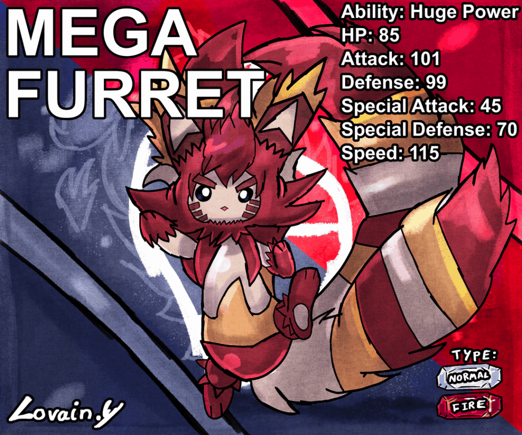 My version of Mega Furret (OC)