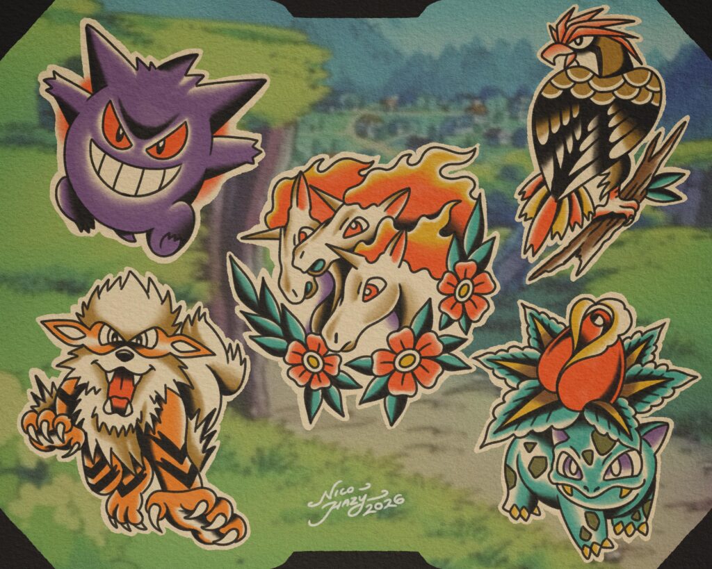 Recent Pokemon tattoo flash