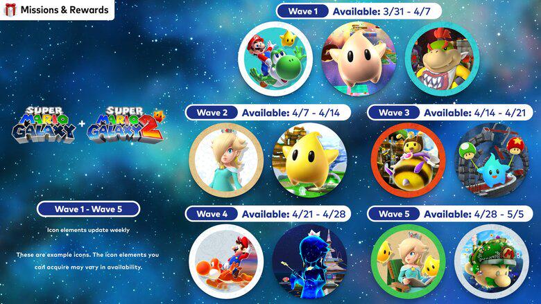 Super Mario Galaxy 1 & 2 icons available for Switch Online members