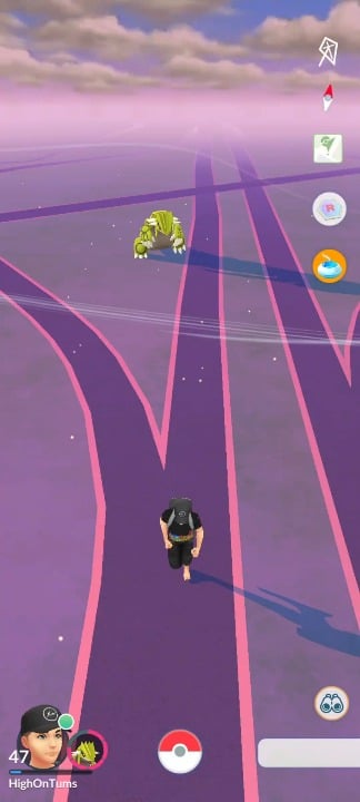 Watching my buddy charge down the highway at 60 mph, cry laughing at my girlfriend "I'm being chased by a dinosaur"