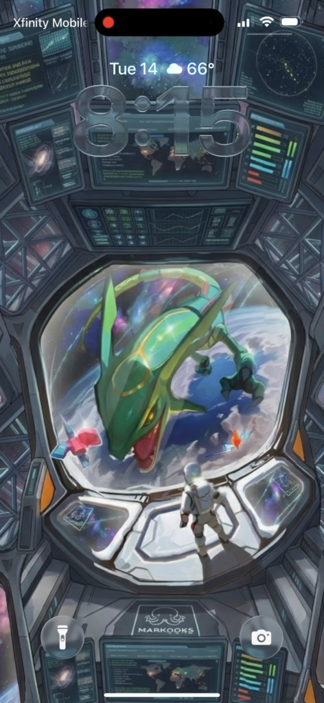 My Rayquaza wallpaper looks insane with Apple’s spacial scene