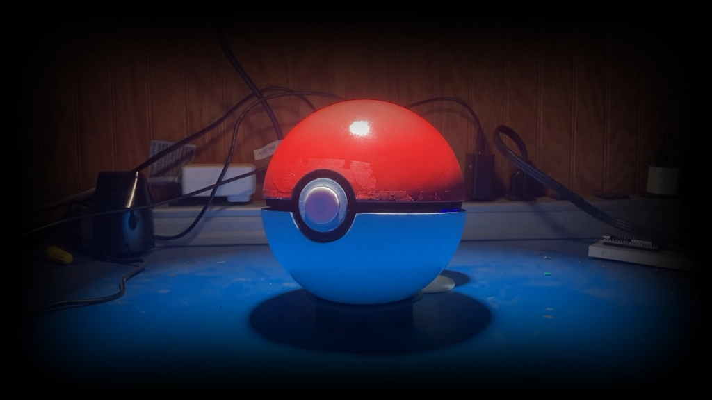 Built a Pokeball that stores Pokemon Cards with Light and Sound Animation