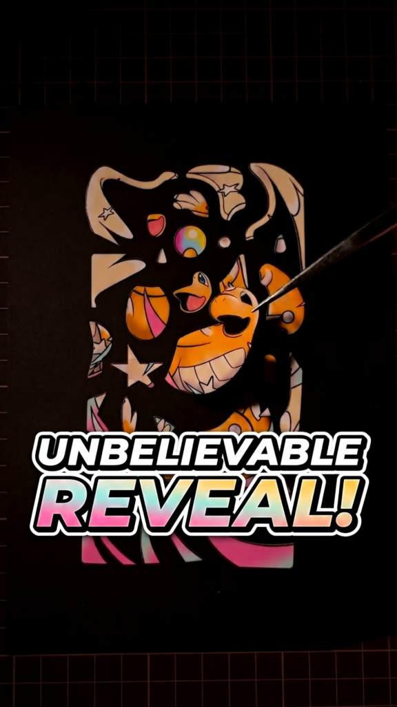 ANOTHER 15 HOURS of hand-cutting! This 3D Dragonite shadowbox is finally done. Every tiny detail matters. What do you think?