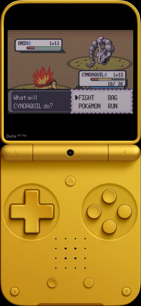 My cyndaquil evolved vs onix!
