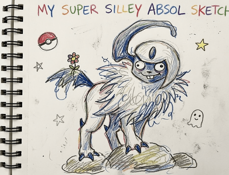 I silley sketched Absol. What should I do next?