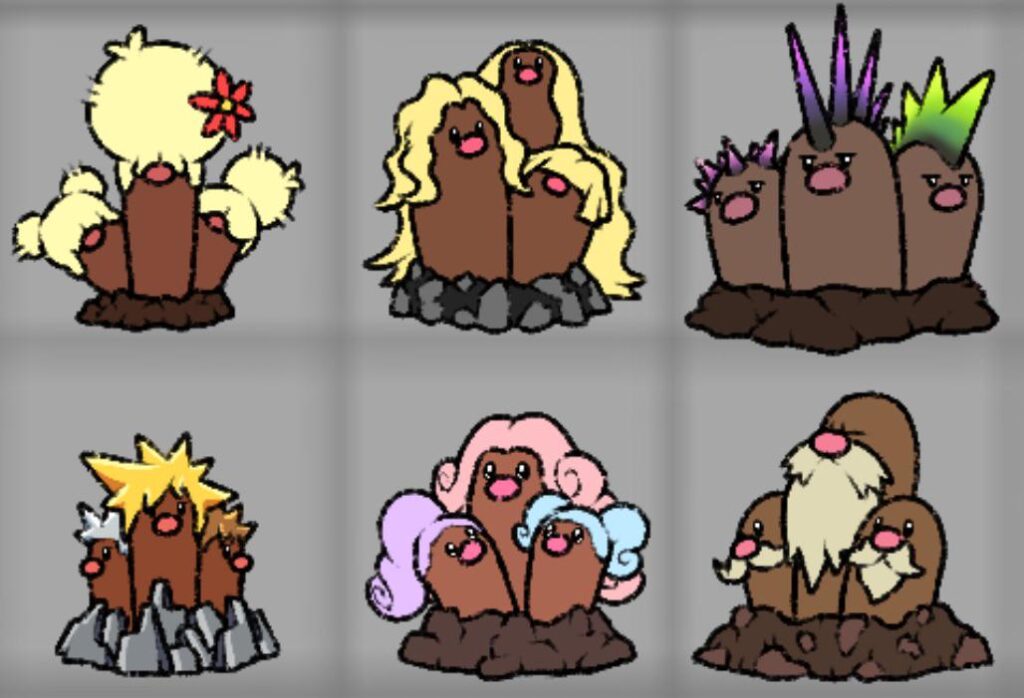 Alolan Dugtrio Style Forms