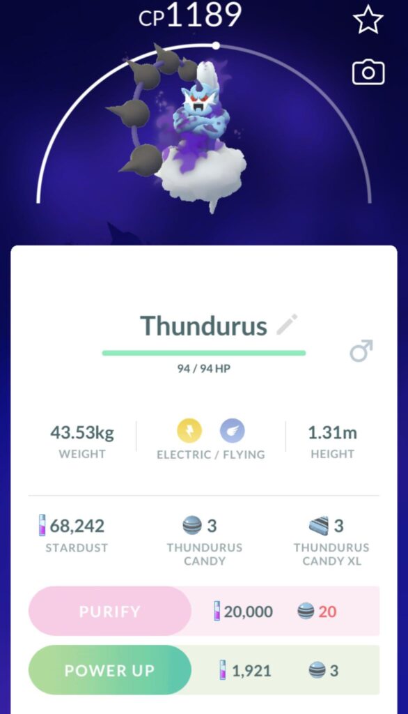A few questions regarding the Thundurus I caught