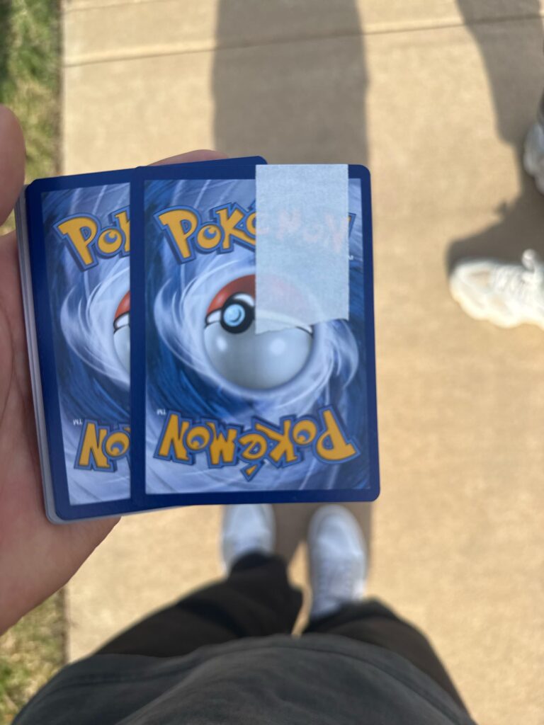 Tape on back of card?