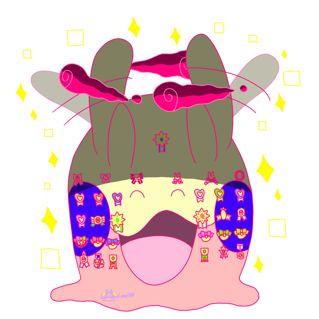 [OC] Dynamax Goober (my ribbon master shiny Goomy)