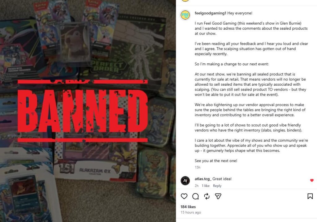 Pokemon Card show BANS sealed retail product - MORE OF THIS PLEASE!! 🙏