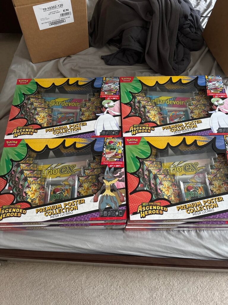 Pulls from 2 cases of Ascended Heroes Premium Poster Collection boxes